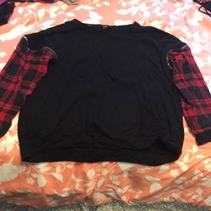 Detachable sleeves plaid 👕